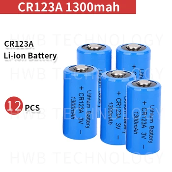 12PCS 3V CR123A CR 123A Litiu celule baterie 1300mah CR123 CR17335 CR17345 16340 LiMnO2 uscat primar baterie pentru camera foto