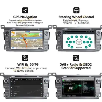 Android 10 car multimedia dvd player GPS pentru Toyota RAV4 Rav 4 2013 2016 2017 2018 radio auto Stereo OBD2 DSP IPS 2 Din
