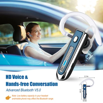 Reglabil B4 Set Cu Cască Bluetooth V5.0 Casti wireless Handsfree stereo de Afaceri Căști Bluetooth cu Microfon pentru telefoane inteligente