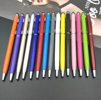 2000pcs/lot Colorat 2 in 1 Capacitiv Stylus Touch Pen Pentru iPad 2 iPhone 6 5G 5S 4S 4 3 iPod Touch Pentru samsung Înaltă Calitate