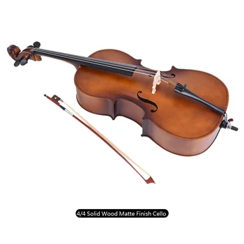 Ammoon 4/4 Full Size din Lemn Violoncel Finisaj Lucios Bass Fata de Bord cu Arc pe bază de Colofoniu care Transportă Sac de Lemn Instrumente
