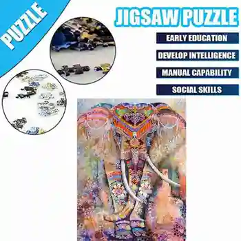 1000 Piese Puzzle Jucarii Educative Mandala Adulți Ziua Puzzle Pentru Copii de Învățământ Elefant Jucarie Cadou Int R0O5