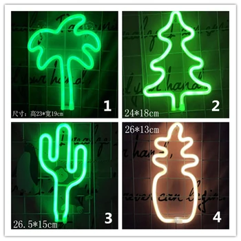 36 Stil de Condus Semne de Neon Colorate de Neon Lumina de Perete pentru Petrecere de Vacanță Sala de Nunta Decor Acasă de Crăciun, Cadou Baterie sau USB Alimentat