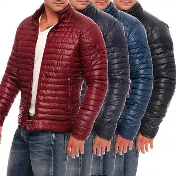 2020 Bărbați de Iarnă Casual Gros Căptușit Jacheta cu Fermoar Subțire de sex Masculin Moda Haine Barbati Hanorac Uza Strat Cald barbati geaca de iarna
