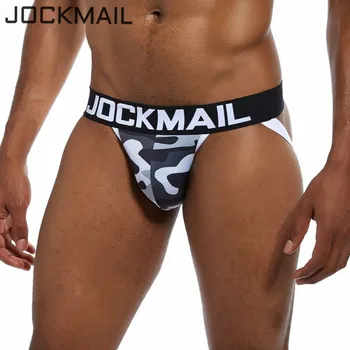 JOCKMAIL Brand Camuflaj Barbati curea din poliester confortabil Sexy bărbați scurtă Bikini tanga hombre G-string Tanga Gay lenjerie