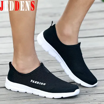 Ușoare Pantofi Sport Negru Low-Top Adidași ochiurilor de Plasă Barbati Pantofi de alergat Pereche de Pantofi Sport Bărbați Slip-on de Dimensiuni Mari Shose Vara Q5