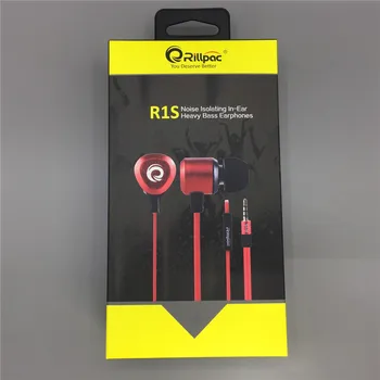 Rillpac R1S Metal Căști de 3,5 mm de Reducere a Zgomotului căști Stereo Super Bass pavilioane Sport Funcționare Căști Cu Microfon