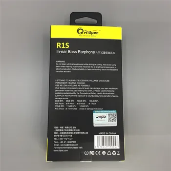 Rillpac R1S Metal Căști de 3,5 mm de Reducere a Zgomotului căști Stereo Super Bass pavilioane Sport Funcționare Căști Cu Microfon