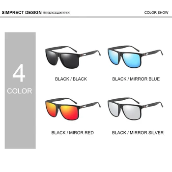 SIMPRECT Brand de Moda Polarizat ochelari de Soare Barbati 2021 Pătrat ochelari de Soare Retro Oglinda Anti-orbire permis de Ochelari de Soare Pentru Barbati