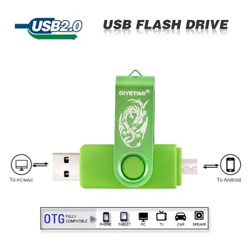 Biyetimi USB Flash Drive 64gb pendrive 32g Micro usb 16gb Dublă Utilizare Android OTG 2.0 tip c Stick de memorie pentru Telefon și pc