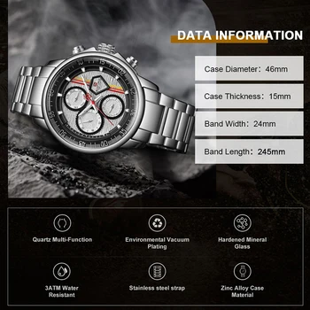 Noi NAVIFORCE Ceasuri de Lux Mens Sportului Militar Quartz Digital Cronograf ceas de mână rezistent la apă Ceas Masculin Relogio Masculino