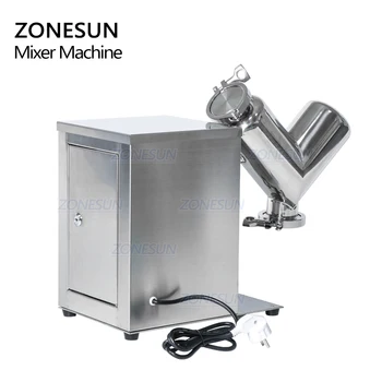 ZONESUN ZX-V2 Mici Pulbere Mașină de Amestecare Inoxidabil Pulbere Uscată Materiale Granulare Fine Particule Reglabil Pastile Capsule Bomboane