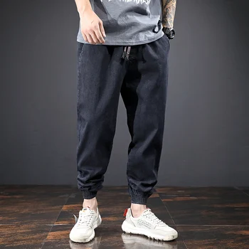 Moda Streetwear Bărbați Jeans Loose Fit Denim Pantaloni Imprimate Designer Harem Pantaloni Vintage Hip Hop Blugi Barbati Pantaloni Joggers