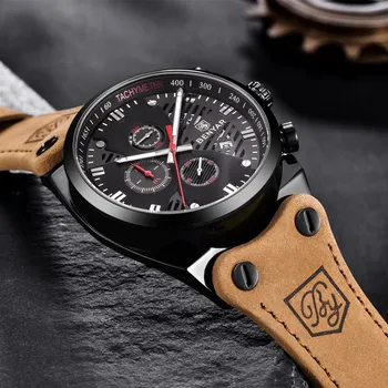 Benyar Ceas Barbati de Lux 2019 Brand de Top Mens Impermeabil Ceasuri pentru Bărbați Sport Încheietura Ceas Bărbat din Piele Trupa Ceas Relogio Masculino