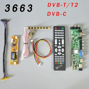 DS.D3663LUA.A81.2.PA V56 V59 Universal LCD Driver de Placa Suport DVB-T2 TV Bord+7 Comutator cu Cheie+IR+2 Lampă de Invertor+LVDS 3663