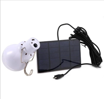 Noul Panou Solar Alimentat Led Lumină Bec Portabil în aer liber Camping Cort de Energie Lampa de 15W
