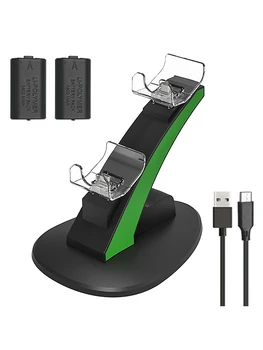 ABS Dublă Încărcare Încărcător Dock Stand + Cablu USB + Acumulator de schimb 2*1400mAh Pentru Xbox Seria X/S Controller Consola