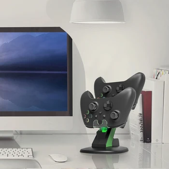 ABS Dublă Încărcare Încărcător Dock Stand + Cablu USB + Acumulator de schimb 2*1400mAh Pentru Xbox Seria X/S Controller Consola