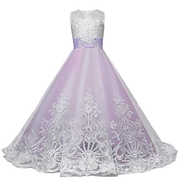 Fantezie, Fată Petrecere de Nunta Rochii de Bal Rochie de Broderie Princess Dress Flori Fete Rochie Costum Pentru Adolescente Haine 6-14Y