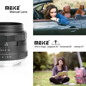 Meike Camera Mirrorless 35mm F/1.4 Deschidere Mare Focalizare Manuală APS-C, Prim Obiectiv pentru Canon EFM-Muntele EOS M2 M3 Pentru Sony Nikon