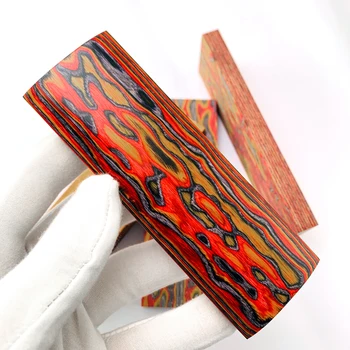 3D din lemn de culoare mâner cuțit material arcul și săgeata mâner din lemn material 12x4x0.8 cm - 2 buc