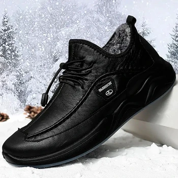 2020 Toamna Iarna Nou Pantofi pentru Bărbați Ușor, de Culoare Solidă de Pluș Cald Barbati Pantofi Casual în aer liber Glezna Sport Clasic Barbati Pantofi