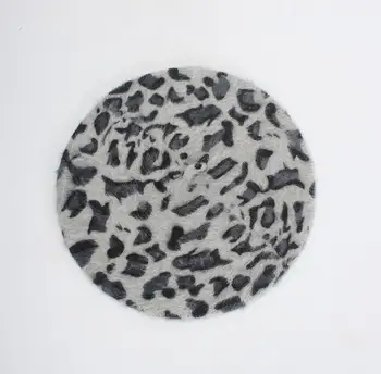 2019 Iarna Chic Pentru Femei Fuzzy Păr De Iepure Leopard Berete Cald Confortabil Animale Imprimate Păr De Iepure Pălării Tricotate