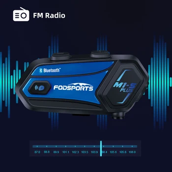 Fodsports M1-S Plus Casca Interfon Cască de Motocicletă Bluetooth Intercom 8 Rider 2000M Interfon FM partajare de muzică