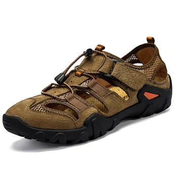 2020 Noi de Vara Barbati Pantofi Casual în aer liber Pantofi Sandale din Piele Non-alunecare de Adidași Bărbați Sandale de Plaja de Dimensiuni Mari 38-46