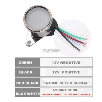 TKSPEED Universal Digital Motocicleta Ecran LCD Vitezometrul contorul de parcurs Techometer indicatorul de Combustibil pentru 1-4 Cilindri