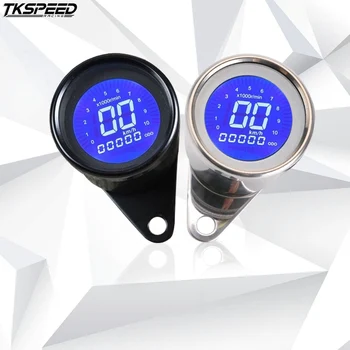TKSPEED Universal Digital Motocicleta Ecran LCD Vitezometrul contorul de parcurs Techometer indicatorul de Combustibil pentru 1-4 Cilindri