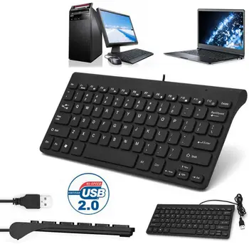 Fir Tastatură Ultra-Subțire Liniștită Mici Dimensiuni 78 Chei Mini Multimedia USB 2.0 pe Tastatura Pentru Laptop Pc Teclado Mecanico Pentru Birou