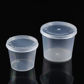 50Pcs/Set de Unică folosință din material Plastic Acoperit de Sos de Alimentare Cupe Clar Sos de Oțet Sos de Soia Containere de Depozitare Cutii cu Capace Instrument de Bucatarie