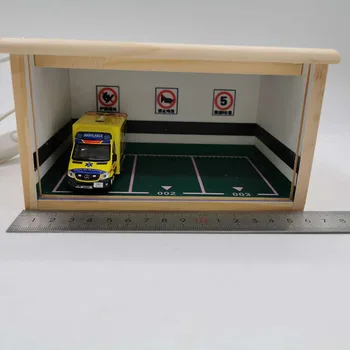 1:64 model de masina capac cutie de prezenta garaj subteran lemn de parcare, de depozitare dovada de praf vehicul jucărie set cadou de afișare decor