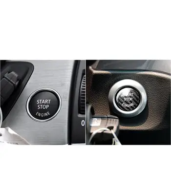 Pentru BMW X5 E70 X6 E71 E81, E90 E91 E60 E Medels Fibra de Carbon de Pornire a Motorului Comutator de Oprire cu Buton Trim Acoperire Autocolant Accesorii Auto
