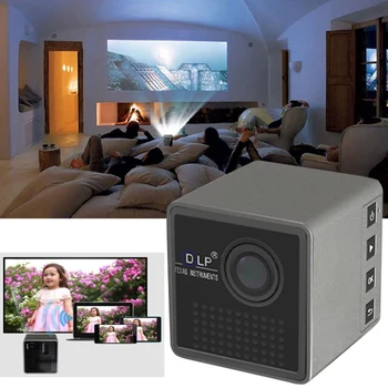 P1S Ultra HD de Buzunar Home Theater Proiector Proyector Videoproiector Mini Mini Proiector DLP Cu Wifi Built-in Același Funcția de Ecran