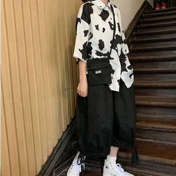 Deeptownt Vaca Imprimare Tricou Femei Coreea Style Moda Vintage Bluza De Vara Femei Harajuku Liber De Agrement Tricouri Femei Streetwear