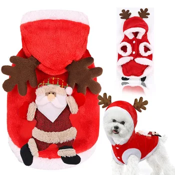 Crăciun Animale De Companie Haine De Crăciun Cerb Cosplay Câine De Companie Pisica Costum Pom De Crăciun Moș Crăciun Model Catelus Haina Caine Mic Pulover