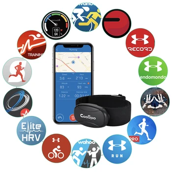 CooSpo Bluetooth 4.0, Senzor De Ritm Cardiac Monitor Curea De Piept Fitness Tracker Impermeabil Pentru Wahoo Garmin Endomondo Telefon