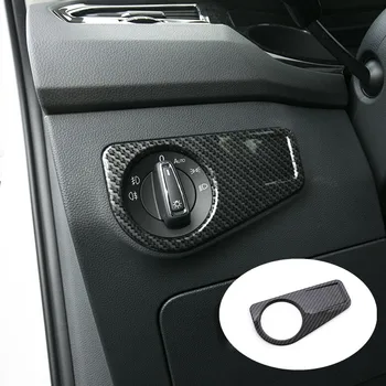 Pentru Seat Tarraco 2019 2020 ABS Mat/fibră de Carbon, Faruri Comutator de Reglare a acoperi Trim autocolant Accesorii Auto Styling 1buc