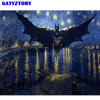 GATYZTORY Cadru DIY Digital Pictura De Numere Animal Bat Kituri de Acril Pictat Manual de Arta de Perete Pentru Decor Acasă Cadou Unic
