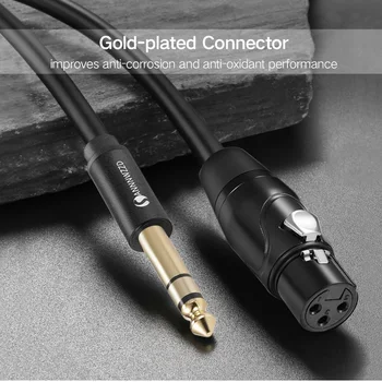 6,35 mm Jack pentru Cablu XLR de sex Masculin la Feminin Profesional audio Cablu de 1m 2m 3m 5m pentru Microfoane, Difuzoare de Sunet Console Amplificator