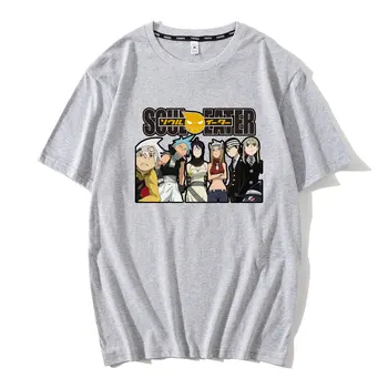 Soul Eater Black Star Print Barbati Tricou Tricouri de Vara Japonia Anime Casual Tricou de Moda de Fitness Maneci Scurte Largi de Hip Hop T-shirt