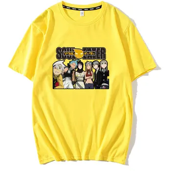 Soul Eater Black Star Print Barbati Tricou Tricouri de Vara Japonia Anime Casual Tricou de Moda de Fitness Maneci Scurte Largi de Hip Hop T-shirt