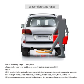 EASYGUARD Inteligent portbagaj deschidere automata a Senzorului de Boot de Sistem deschis Impermeabil Masina cu telecomanda poarta coada deschizător de SUV sau hatch-back