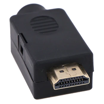 Nou 1 BUC HDMI de sex Masculin 19P Plug Breakout Terminale Solderless Conector Cu Capac en-Gros