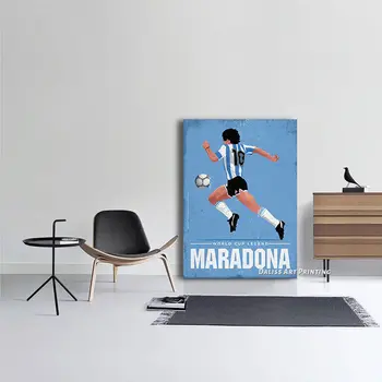 Panza legenda Fotbalului Maradona Poze Decor Acasă Picturi Poster HD Printuri de Arta de Perete Modular Living Încadrată