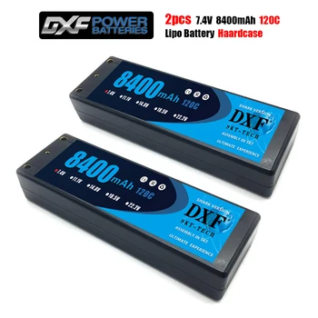 DXF 2 BUC Lipo 2S baterie 7.6 V 8400 140C 8000mah 140C/7.4 V 8400mah 120C 7300mah 130C/ 4200mah 20C 4mm Hardcase Pentru Slash 4X4