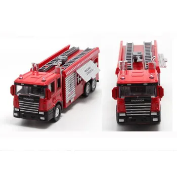 Scari de salvare fire truck scara 1/60 aliaj de turnare model de simulare pentru copii toy colectia de cadouri de interior învechite