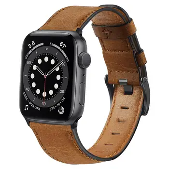 Retro Vacă curea din Piele pentru Apple watch band 6 44mm 40mm correa watchband iWatch bratara PENTRU Apple watch SE 6 accesorii ceas